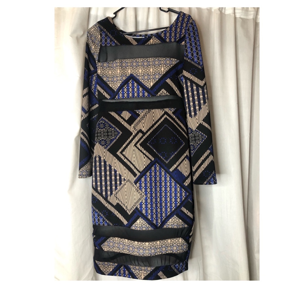 Black and Royal blue dress